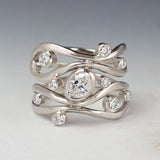 White Sapphire Women Engagement Ring 925 Sterling Silver Jewelry
