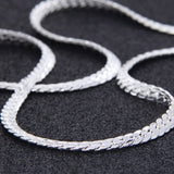 24 Inch Chain Necklace 925 Silver For Woman Wedding Engagement Jewelry Gift