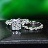 Sparking Moissanite Engagement Ring Set 925 Silver For Women Jewelry