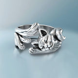 Luxury Flying Fox Ring for Women Stylish Animal Opening Women's Jewelry