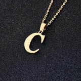 Initial Letter Pendant Necklace for Women Gold Chain Jewelry