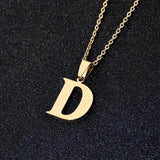Initial Letter Pendant Necklace for Women Gold Chain Jewelry