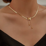 Vintage Butterfly Chain Necklace Gold Women Aesthetic jewelry