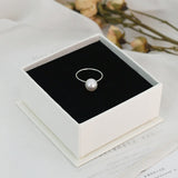 Natural Freshwater Pearl Ring 925 Sterling Silver Wedding Jewelry