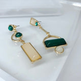 Vintage Eye Acrylic Stone Earrings Women Mix-matched Cocktail Jewelry