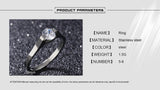 Sapphire Women Engagement Ring 316L Stainless Steel Women Jewelry