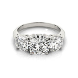 2 Carats Round Cut 3 Simulated Three Gemstones Diamond Ring Women Wedding Engagement Jewelry Ring 925 Sterling Women Jewelry