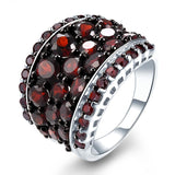 5.5ct Red Ruby Gemstone Ring Pomegranate for Women Wedding Jewelry