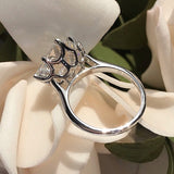 Princess cut 6ct Simulated Diamond Ring 925 silver Promise for women JewelryPrincess cut 6ct Simulated Diamond Ring 925 silver Promise for women Jewelry