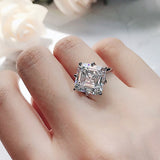 Princess cut 6ct Simulated Diamond Ring 925 silver Promise for women Jewelry