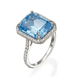 Luxurious Zircon Ring for Women Square AAA Statement Jewelry Wedding