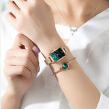 luxury-square-ladies-quartz-watch-bracelet-green-dial-rose-gold-women