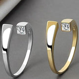 Luxirious Silver/Gold Ring 925 Sterling For Women Engagement Jewelry