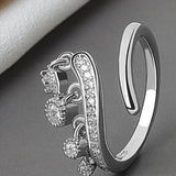 Luxirious Silver/Gold Ring 925 Sterling For Women Engagement Jewelry