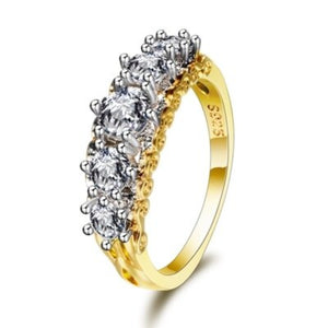 Classic Zircon Engagement Ring Wedding Fine Jewelry