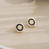 Round White Sapphire Gemstone Earrings women's jewelry