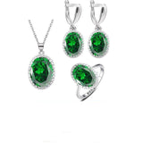 green-emerald-silver-925-jewelry-set-women-ring-necklace-pendant-jewelry