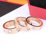 Couples Gold Ring Screws Wedding Women Jewelry