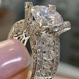 Luxurious Zircon Gemstone Wedding Ring for Women Jewelry