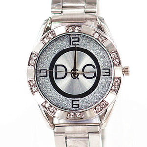 luxury DQG watch crystal quartz Women's gold silver Wristwatch