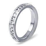 Black Round Zircon Ring for Women Gold Jewelry