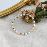 Natural freshwater pearl bracelet handmade candy color charm Jewlery