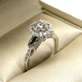 1 Carat Moissanite Diamond Ring Full inlaid Gemstone Wedding Jewelry
