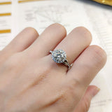 1 Carat Moissanite Diamond Ring Full inlaid Gemstone Wedding Jewelry