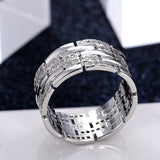 Shiny Silver Women Ring Love Stylish Design Engagement Jewelry