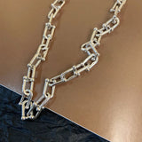 Trendy Chain Necklace for Women 925 Sterling Silver Wedding Jewelry