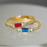 Green Emerald Gemstone Ring For Women 10K Yellow Gold Wedding Jewelry