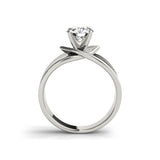 Classic White Gem Round Cut Ring 925 Sterling Silver Wedding for Women Jewelry