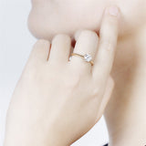 Luxury 1 Ct Lab Diamond Wedding Ring 18K Yellow Gold Jewelry