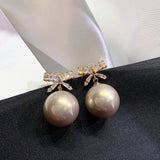 Unique Retro Pearl Stud Earrings for Women Party Wedding Jewelry
