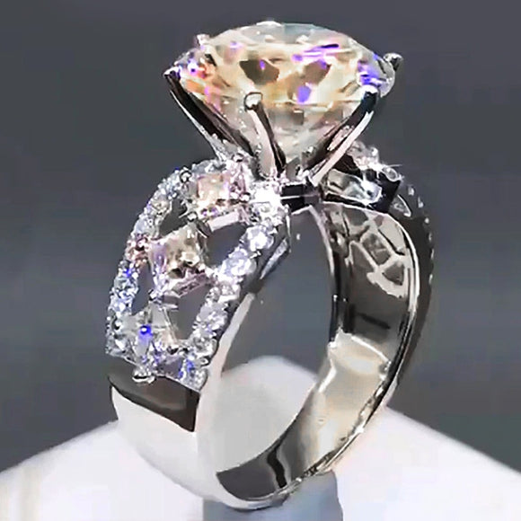 Unique Wedding Zircon Ring For Women Crystal Engagement Jewelry