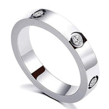 Natural Zircone Ring for Women Titanium Wedding Engagement Jewelry