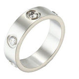 Natural Zircone Ring for Women Titanium Wedding Engagement Jewelry