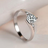 1Ct Diamond Engagement Ring For Women 925 Silver Fine jewelry