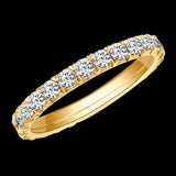 Eternity 0.8ctw Moissanite Ring S925 Silver for Women Wedding Band