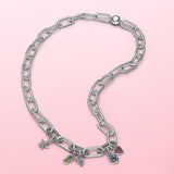 Luxury Chain Silver Necklace Bracelet for Women Jewelry