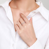 Classic White Gemstone Ring 925 Sterling Silver For Women Jewelry