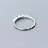 Genuine Blue Gemstone 925 Sterling Silver For Women Jewelry