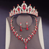 Blue Royal Crown Jewelry Set for Women Wedding Jewelry