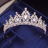 Blue Royal Crown Jewelry Set for Women Wedding Jewelry