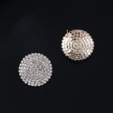 Shiny Full Rhinestone Stud Earrings For women Party Wedding Jewelry