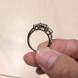 2 Carats Round Cut 3 Simulated Diamond Ring 925 Sterling Women Jewelry