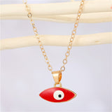 Vintage Eye Pendant Necklace For Women Gold Chain Wedding Jewelry