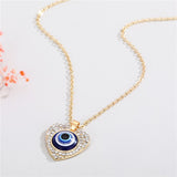  Vintage Evil Eye Pendant Necklace For Women Gold Chain Jewelry