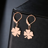 Gold Clover Leaf Dangle Earrings For Women Engagement Jewelry