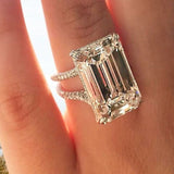White Zircon Wedding Ring for Women Silver Engagement Jewelry